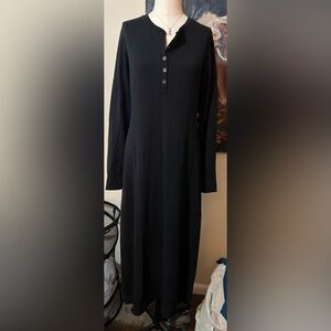 Waffle knit long dress